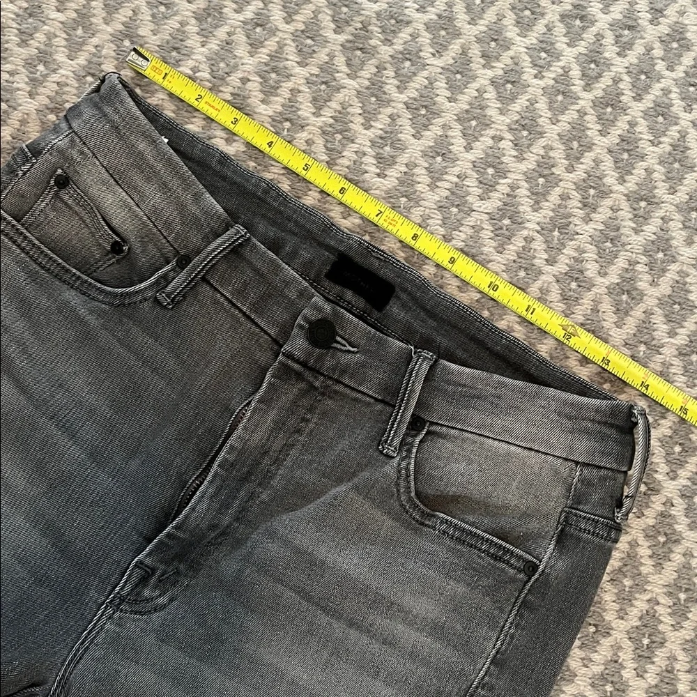 MOTHER High Waisted Looker Jeans Supermoon Grey Gray
